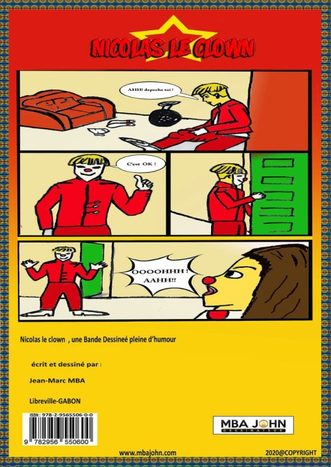 Verso de l'album Nicolas le Clown & Afida