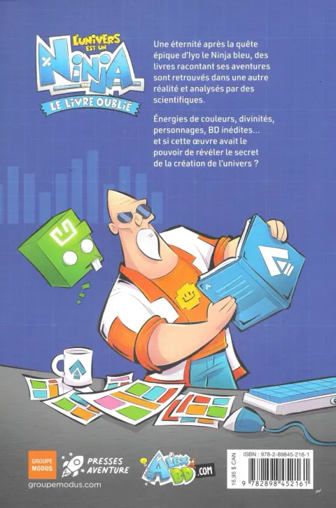Verso de l'album L'univers est un ninja Le livre oublié - Guide de la série