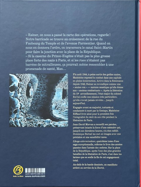 Verso de l'album Madeleine, résistante 4 L'ange exterminateur