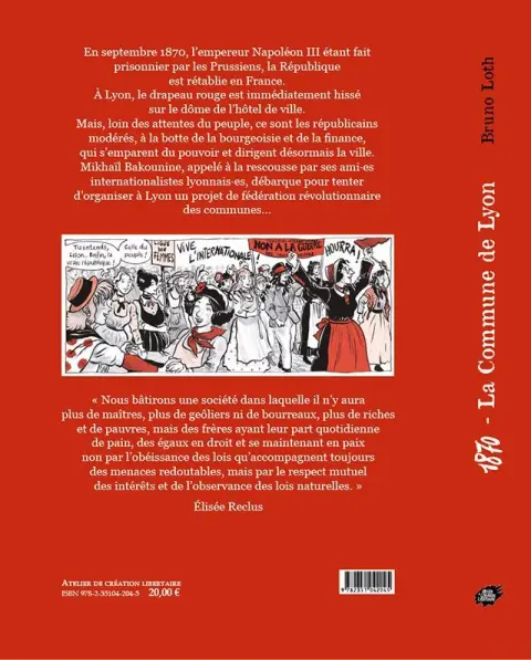 Verso de l'album 1870 La Commune de Lyon