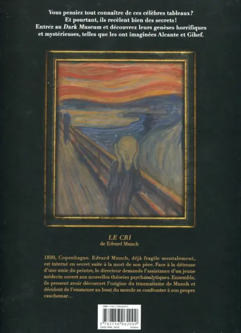 Verso de l'album Dark Museum Tome 2 Le cri