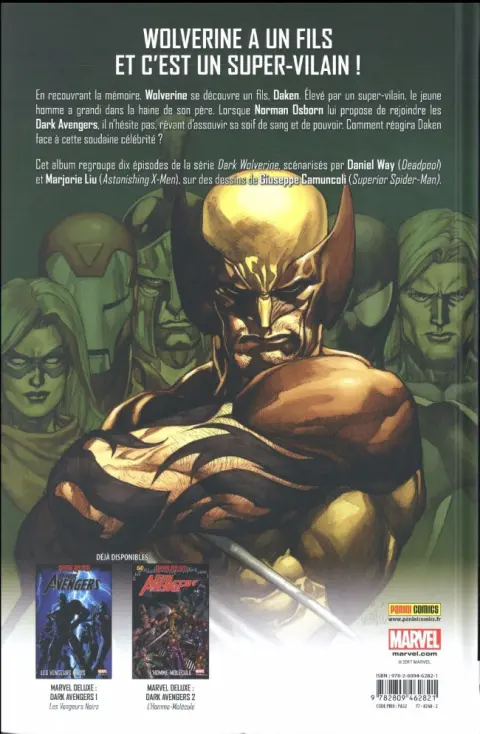 Verso de l'album Dark Wolverine Tome 1 Le prince