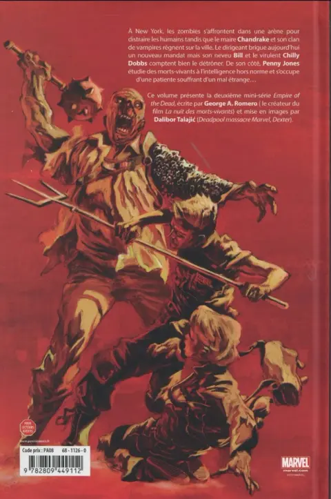 Verso de l'album Empire of the Dead Tome 2