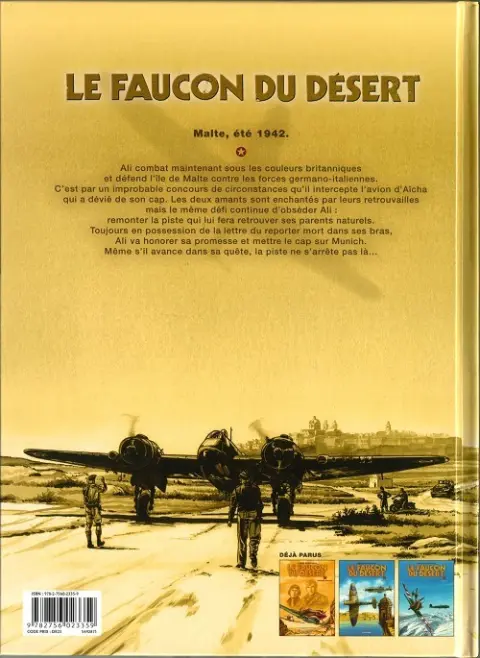 Verso de l'album Le Faucon du désert Tome 3 Bergün