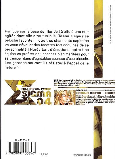 Verso de l'album Full Metal Panic ! Sigma 04