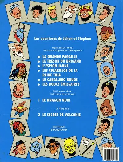 Verso de l'album Johan et Stephan Tome 7 Le Dragon Noir