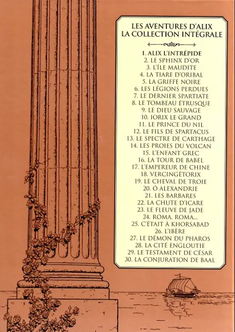 Verso de l'album Alix La collection Tome 1 Alix l'intrépide
