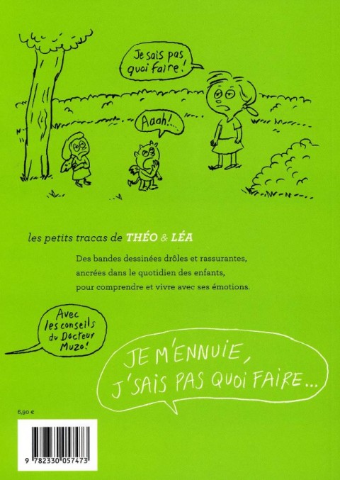 Verso de l'album Les petits tracas de Théo & Léa Tome 3 Je m'ennuie, j'sais pas quoi faire ...