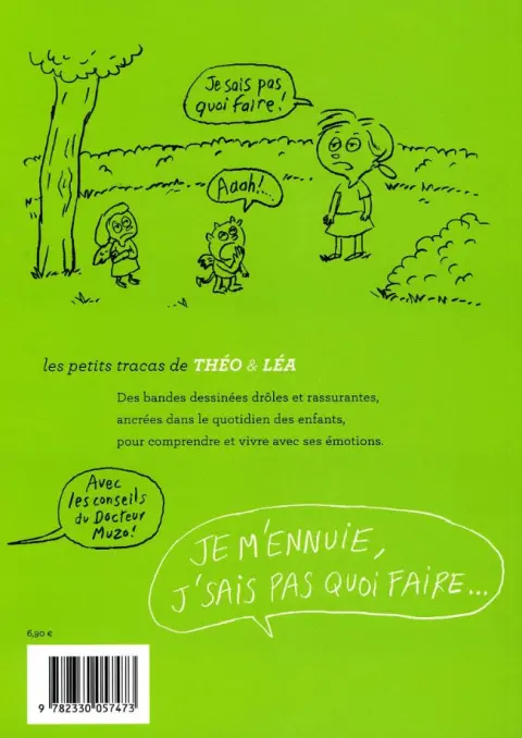 Verso de l'album Les petits tracas de Théo & Léa Tome 3 Je m'ennuie, j'sais pas quoi faire ...
