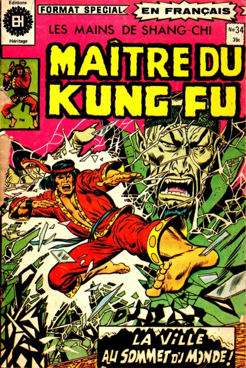 Couverture de l'album Les Mains de Shang-Chi, maître du Kung-Fu N° 34 4e partie (Black Jack Tarr): Une cité au sommet du monde!