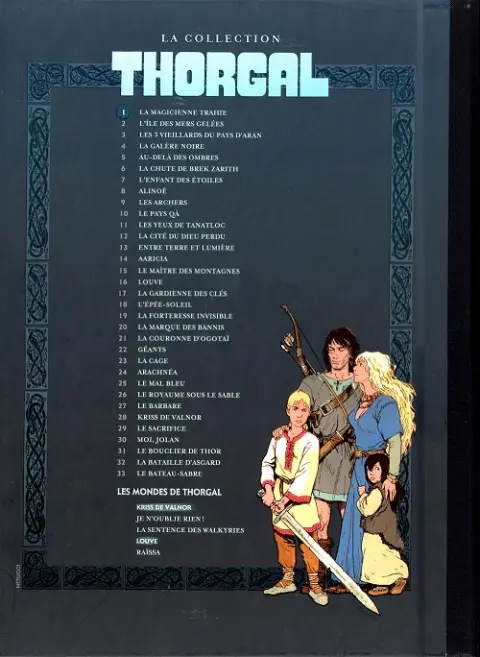 Verso de l'album Thorgal La collection Tome 1 La magicienne trahie