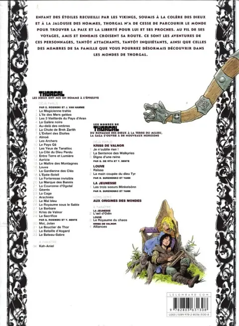 Verso de l'album Les mondes de Thorgal - La Jeunesse de Thorgal Tome 1 Les trois sœurs Minkelsönn