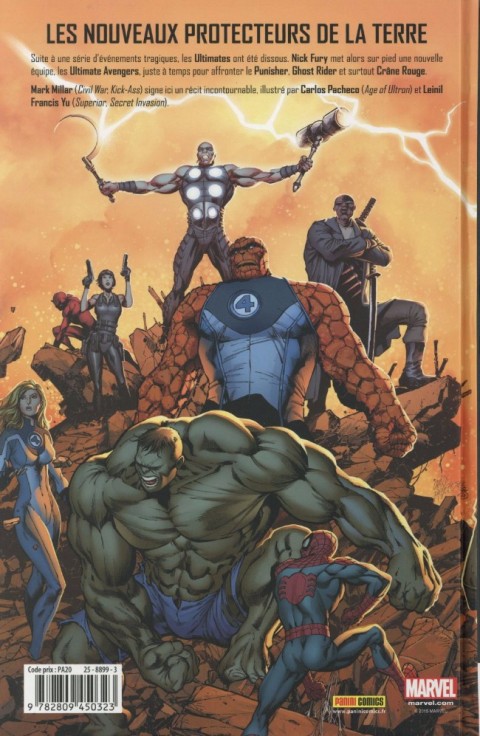 Verso de l'album Ultimate Avengers Tome 1 Nouvelle Génération
