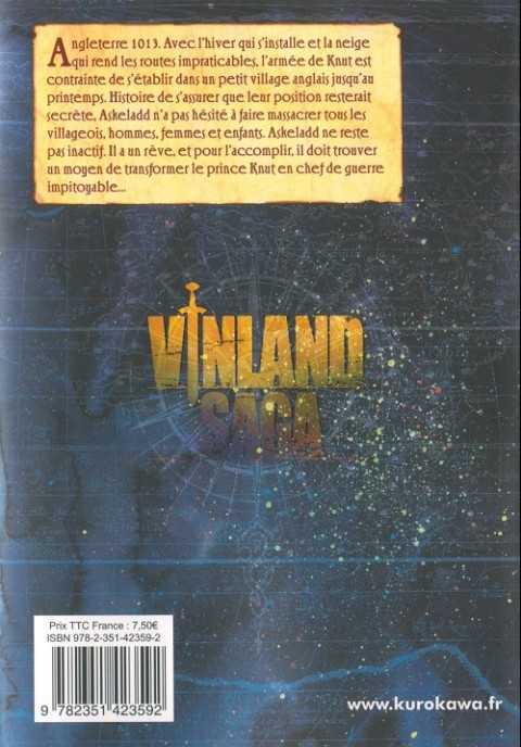 Verso de l'album Vinland Saga Volume 5