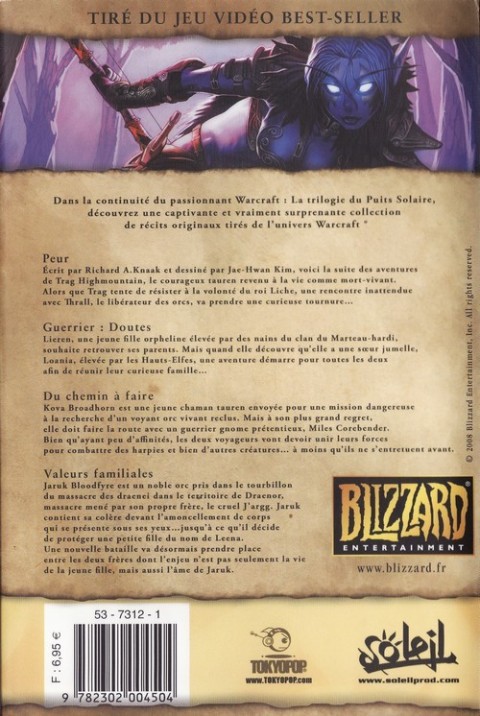 Verso de l'album Warcraft Legends Volume 2