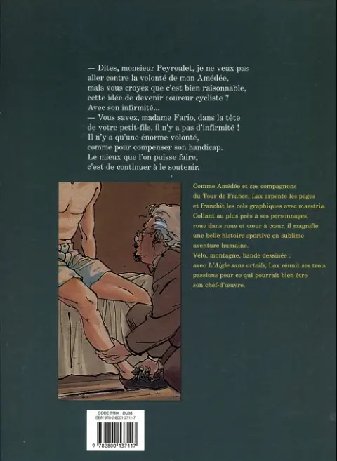Verso de l'album L'Aigle sans orteils