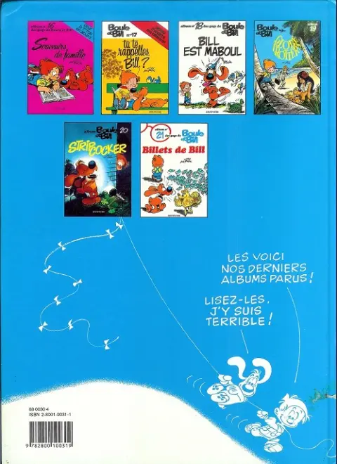 Verso de l'album Boule & Bill Tome 2 60 gags de Boule et Bill