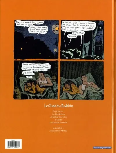 Verso de l'album Le Chat du Rabbin Tome 3 L'exode
