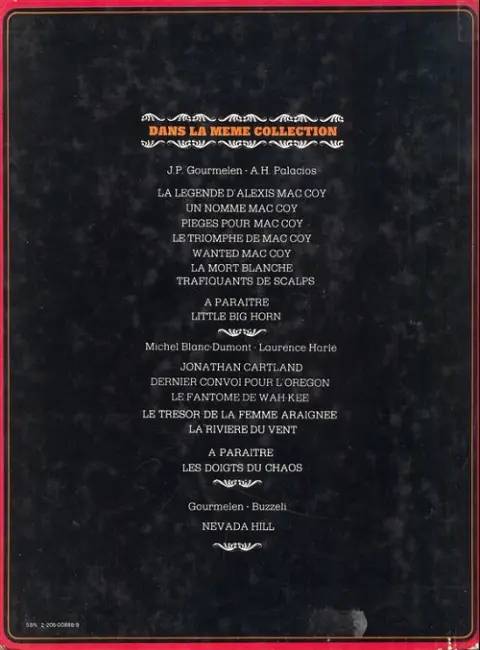 Verso de l'album Mac Coy Tome 2 Un nommé Mac Coy