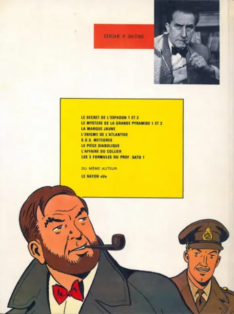 Verso de l'album Avant Blake et Mortimer Tome 1 Le Rayon «U»