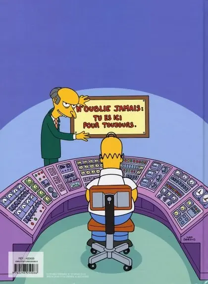 Verso de l'album Les Simpson Tome 8 Gros bosseur !