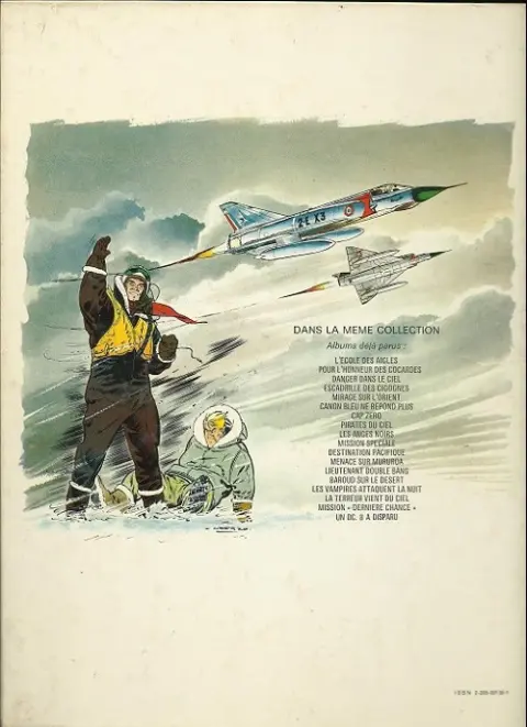 Verso de l'album Tanguy et Laverdure Tome 4 Escadrille des cigognes