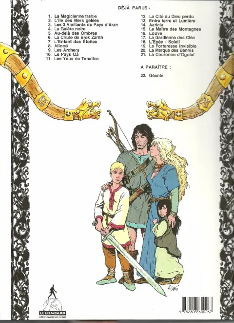 Verso de l'album Thorgal Tome 4 La galère noire