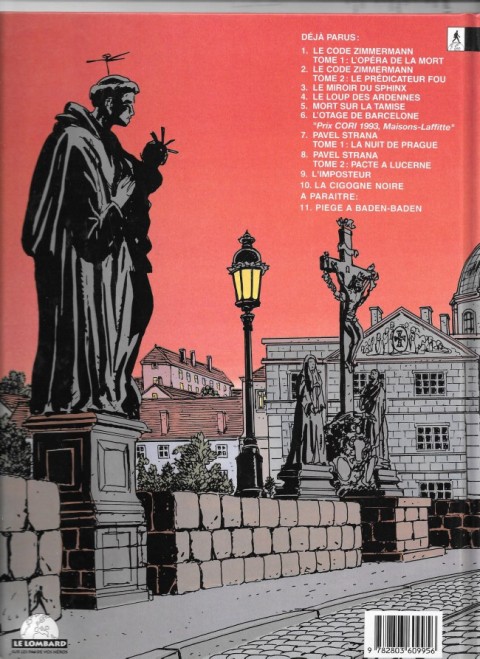 Verso de l'album Victor Sackville Tome 7 Pavel Strana 1 - La nuit de Prague