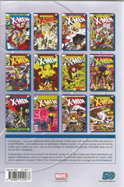 Verso de l'album X-Men L'intégrale Tome 4 1980
