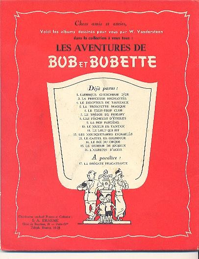 Verso de l'album Bob et Bobette Tome 16 L'aigrefin d'acier