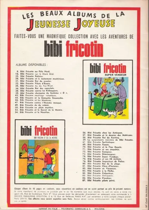 Verso de l'album Les Pieds Nickelés Tome 79 Les Pieds Nickelés contre les kidnappers