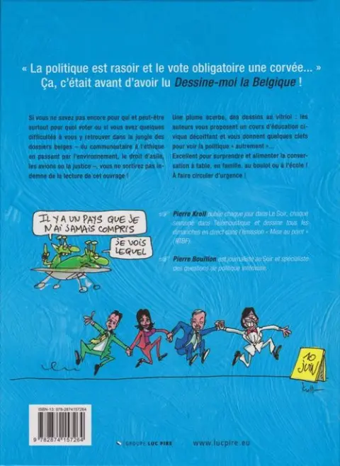 Verso de l'album Dessine-moi la Belgique