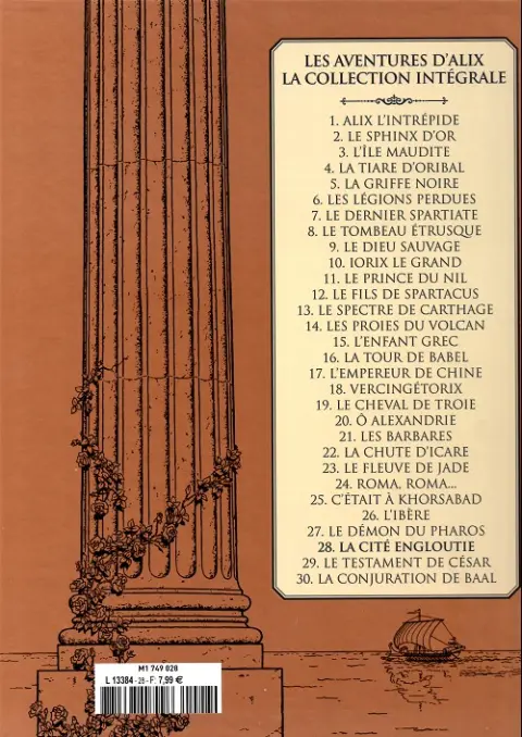 Verso de l'album Alix La collection Tome 28 La cité engloutie