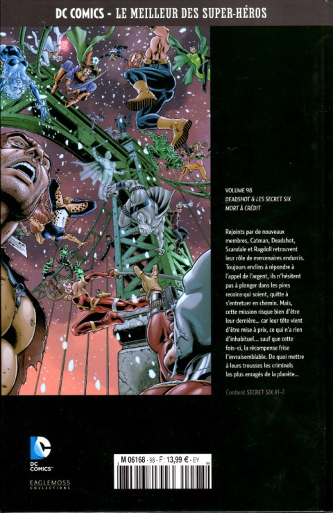 Verso de l'album DC Comics - Le Meilleur des Super-Héros Volume 98 Deadshot & Les Secret Six - Mort à crédit