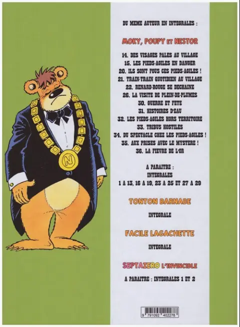 Verso de l'album Moky, Poupy et Nestor Tome 36 La fièvre de l'or