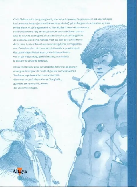 Verso de l'album Tout Pratt Tome 10 Corto maltese en Sibérie 2ème partie