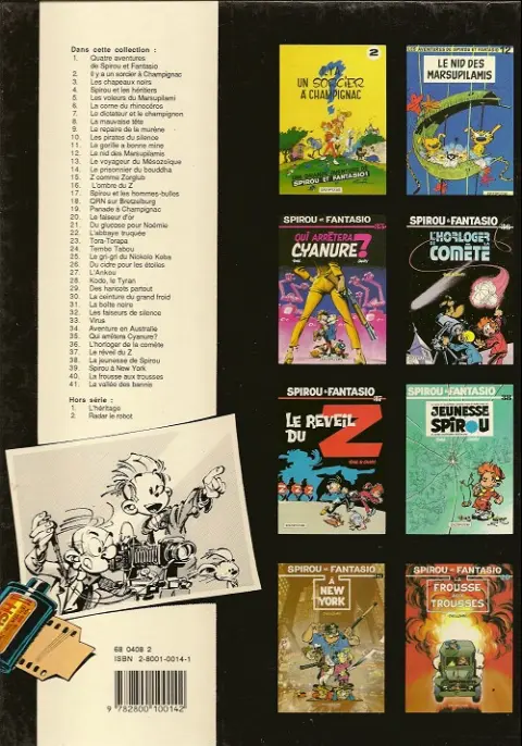 Verso de l'album Spirou et Fantasio Tome 12 Le nid des Marsupilamis