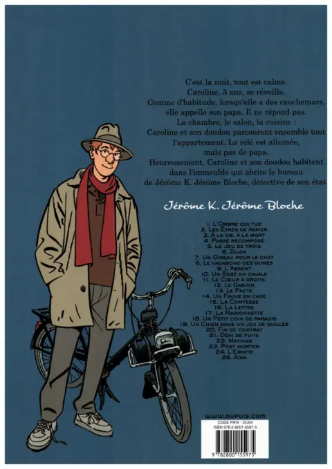 Verso de l'album Jérôme K. Jérôme Bloche Tome 21 Déni de fuite