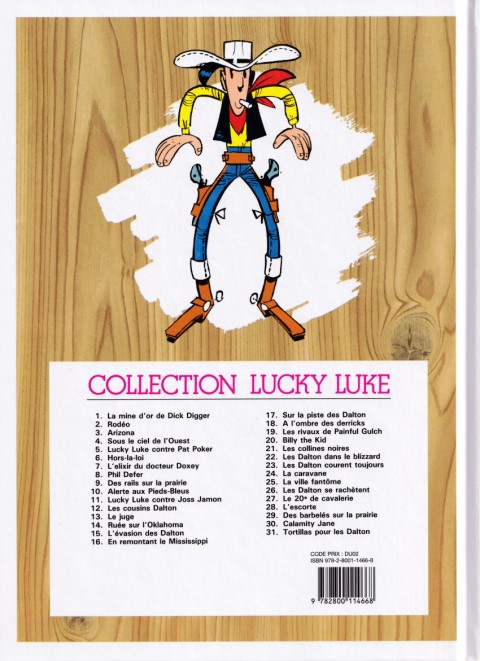 Verso de l'album Lucky Luke Tome 26 Les Dalton se rachètent