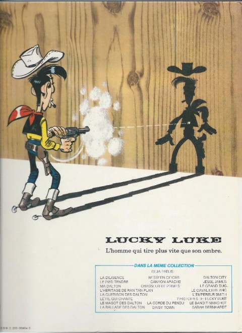 Verso de l'album Lucky Luke Tome 39 chasseur de primes