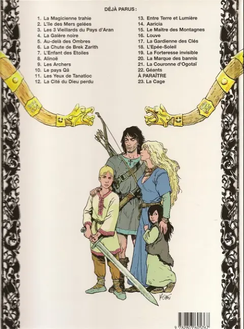 Verso de l'album Thorgal Tome 11 Les yeux de Tanatloc