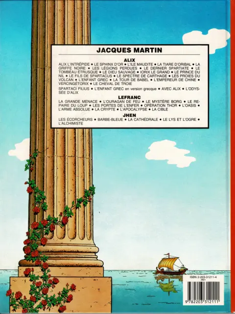 Verso de l'album Alix Tome 11 Le prince du Nil
