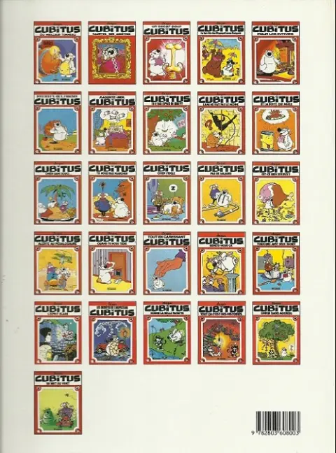 Verso de l'album Cubitus Tome 22 Les Enquêtes de l'inspecteur Cubitus