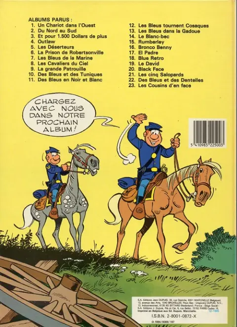 Verso de l'album Les Tuniques Bleues Tome 15 Rumberley