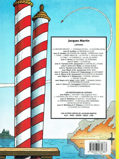 Verso de l'album Lefranc Tome 23 L'éternel shogun
