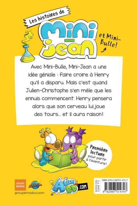 Verso de l'album Les histoires de Mini-Jean et Mini-Bulle ! Tome 1 Un drôle de tour