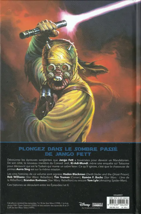 Verso de l'album Star Wars - La Menace Révélée Tome 1