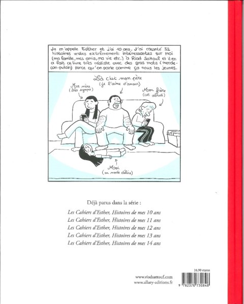 Verso de l'album Les Cahiers d'Esther Tome 1 Histoires de mes 10 ans