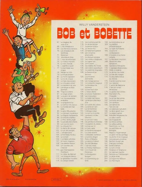 Verso de l'album Bob et Bobette Tome 175 Cupidon perd le Nord