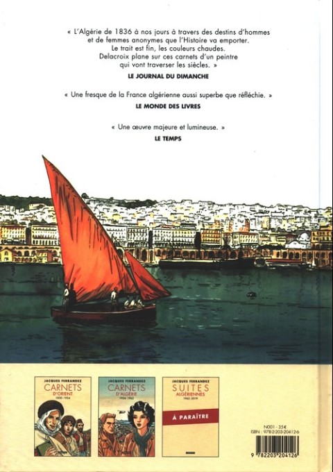 Verso de l'album Carnets d'Orient 1830-1954